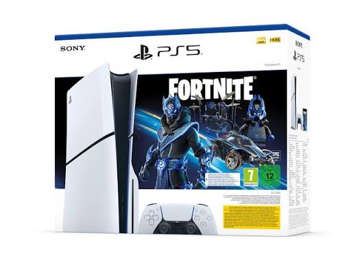 Sony PlayStation 5 Slim Disc Edition, 1TB with Fortnite Cobalt Edition