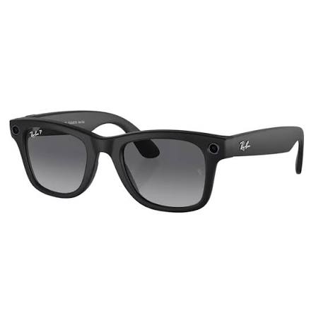 Ray-Ban Meta Wayfarer Smart Glasses – Matte Black / Polarized Gradient Graphite Lenses – Large