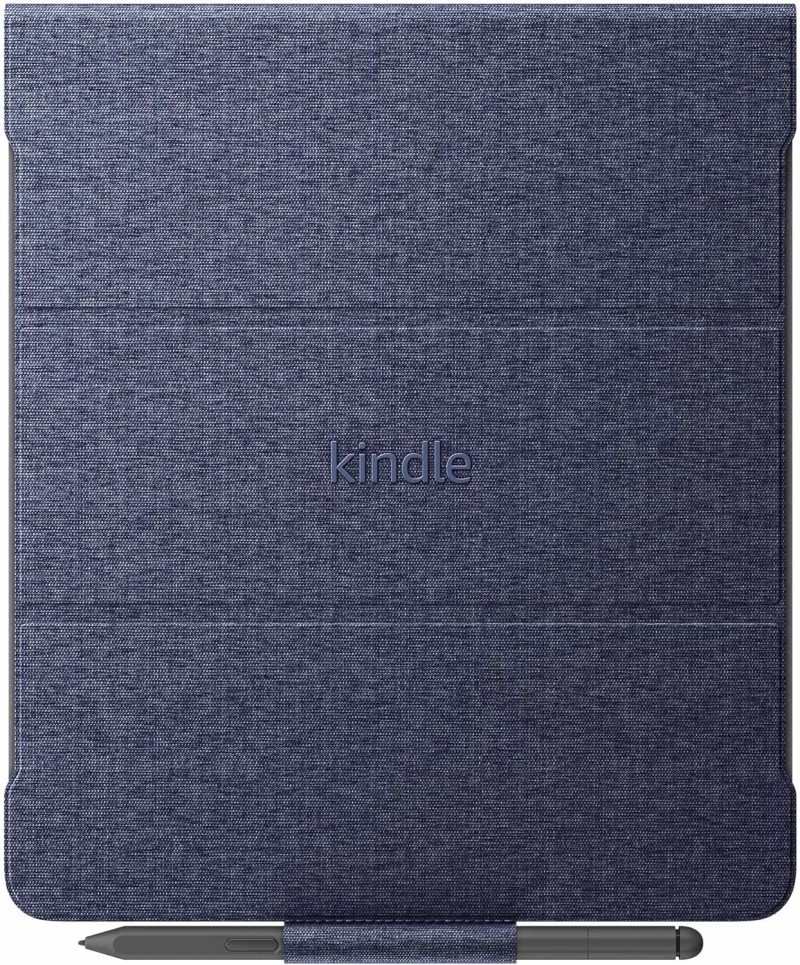 Amazon Kindle Scribe Fabric Folio Cover with Magnetic Attach, Black & Denim– Bulk Wholesale Offer