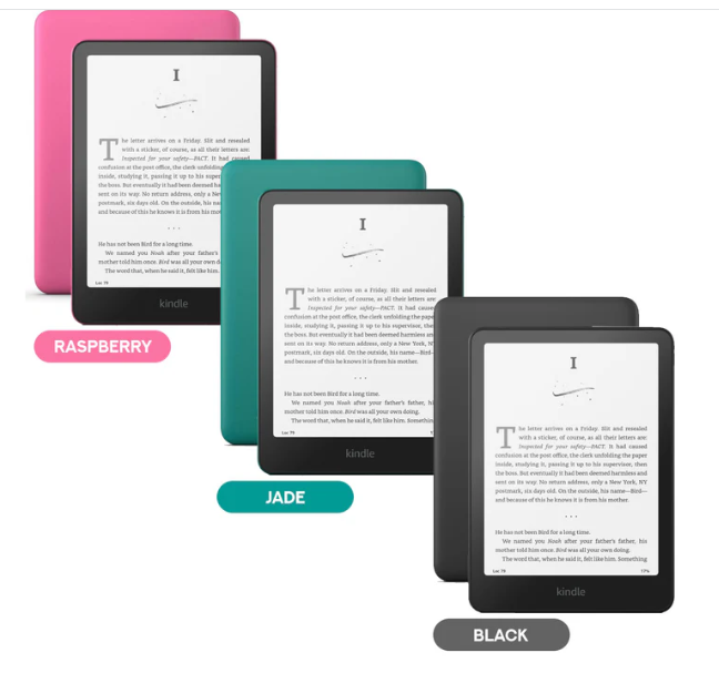 Amazon Kindle Paperwhite 16GB (2024) Black, Jade & Raspberry– Bulk Wholesale Offer